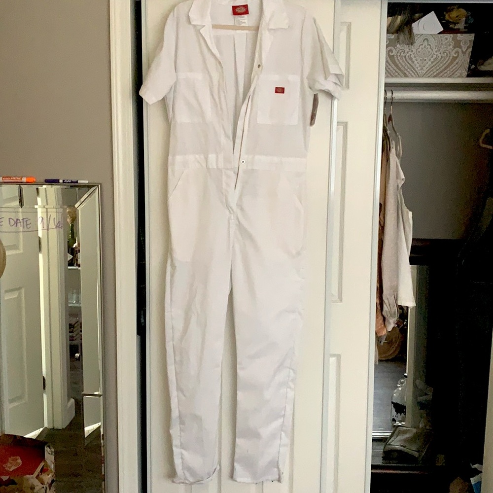 Dickies White Utility Jumpsuit